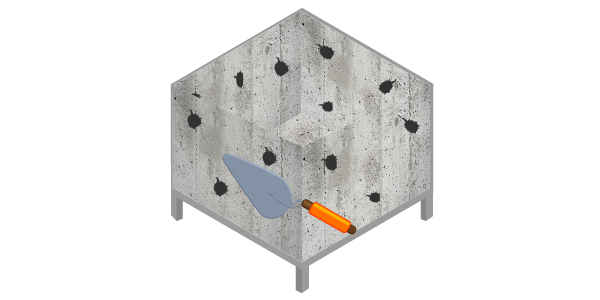 Concrete voids repair illustration