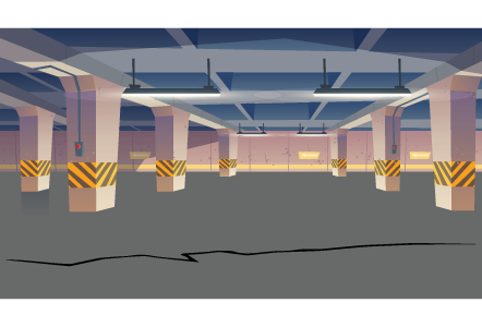 Concrete voids repair illustration