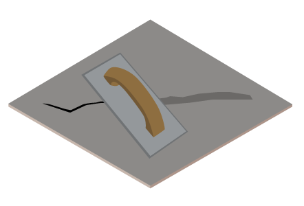 Concrete voids repair illustration