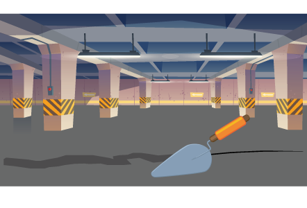 Concrete voids repair illustration