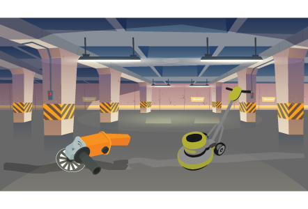 Concrete voids repair illustration