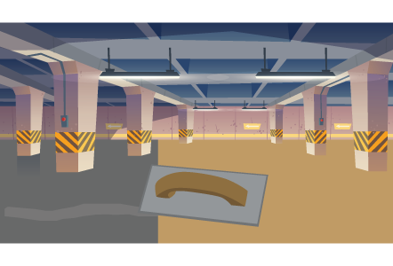 Concrete voids repair illustration