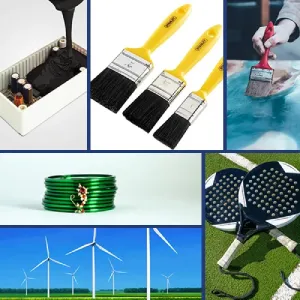Epoxy adhesives and coatings with brushes